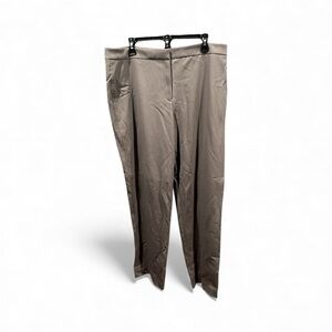 Susan Graver Chelsea Stretch Zip Front Pants w/Side Seam Detail Size 16 NWOT